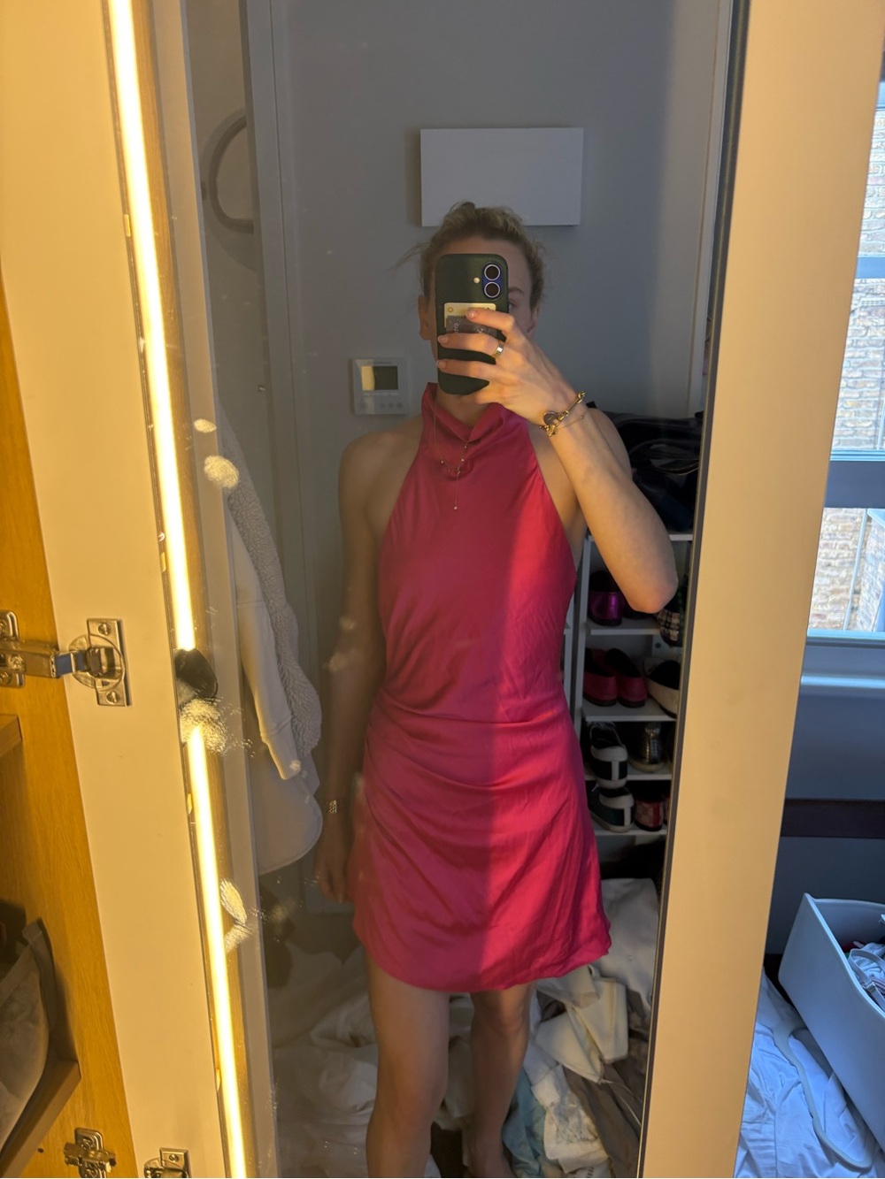 DO+BE Hot Pink Halter Mini Dress